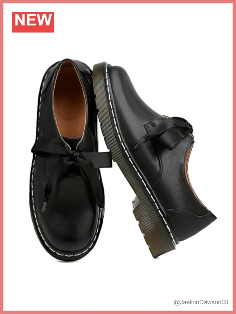 Women's Chunky Lace-Up Platform Loafers Faux Leather Lug Sole Oxford Dress Shoes